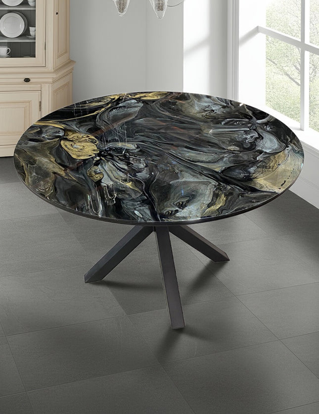 MESA COMEDOR VICTORIA BASE DE METAL DENVER 120 CM SIN SILLAS