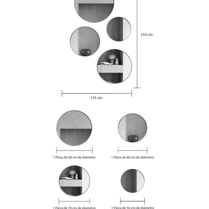 SET ESPEJOS MOROCO LAMAN 4 PZAS