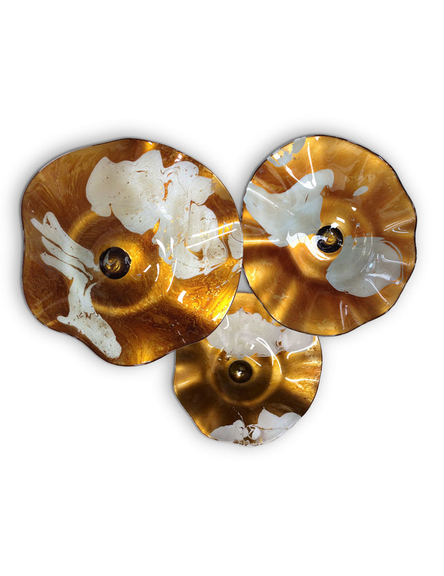 JGO PLATÓN ONDULADO OCRE AQUA