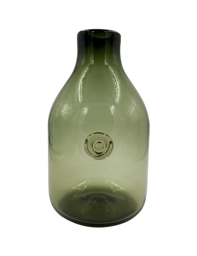 BOTELLA BALA C/BOTÓN VERDE OLIVO TRASLÚCIDO