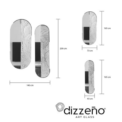 SET ESPEJOS OVAL 2 PZAS ARK OSTRA