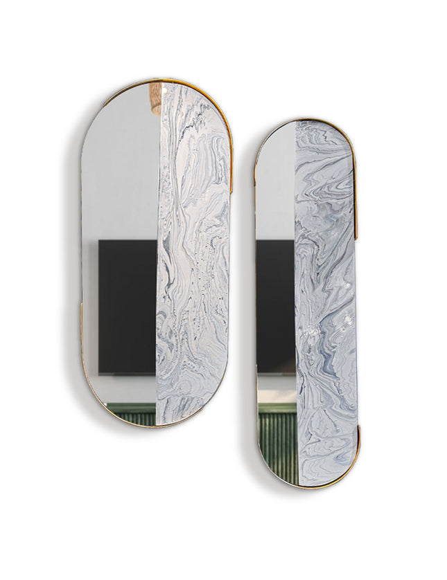 SET ESPEJOS OVAL 2 PZAS ARK OSTRA
