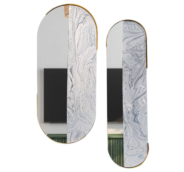 SET ESPEJOS OVAL 2 PZAS ARK OSTRA