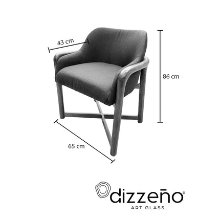 SILLA OVAL GRIS OSCURO