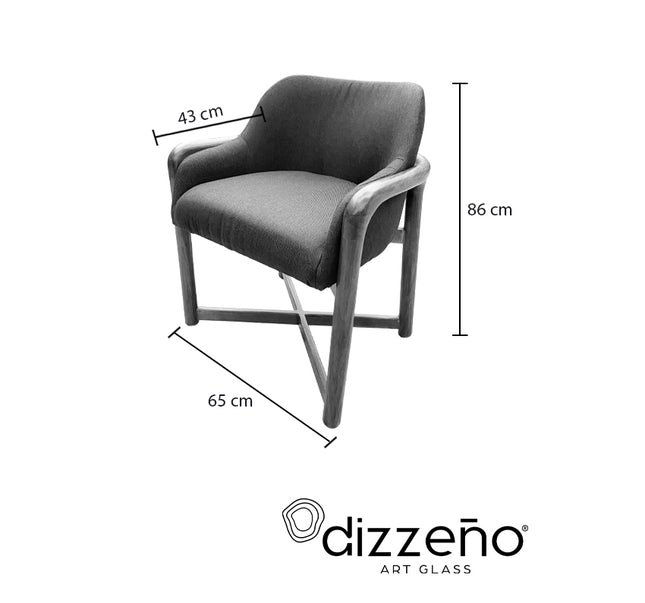 SILLA OVAL GRIS OSCURO