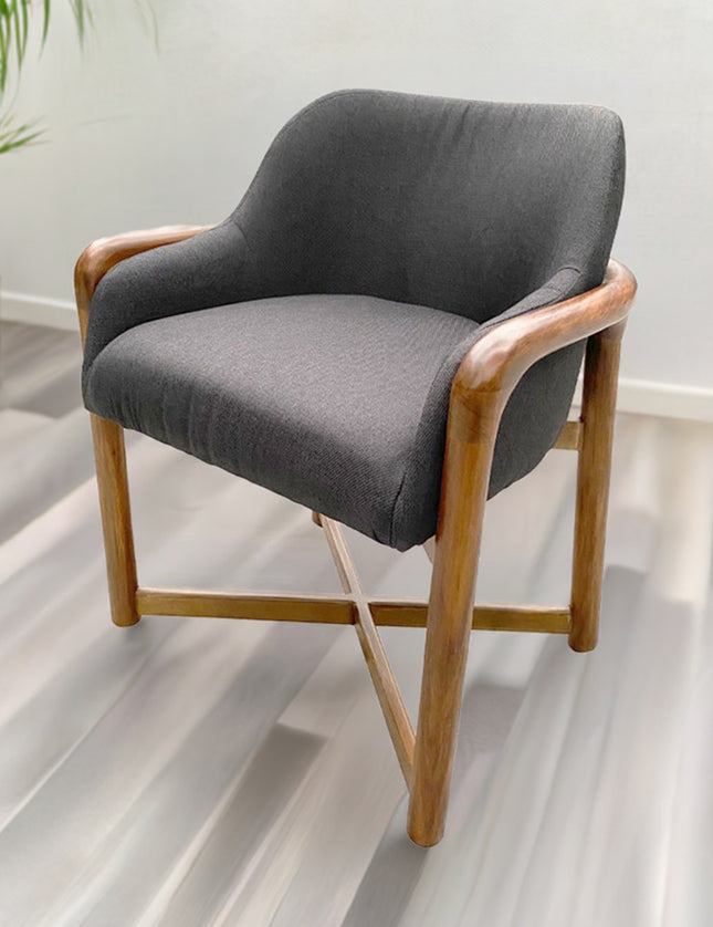 SILLA OVAL GRIS OSCURO
