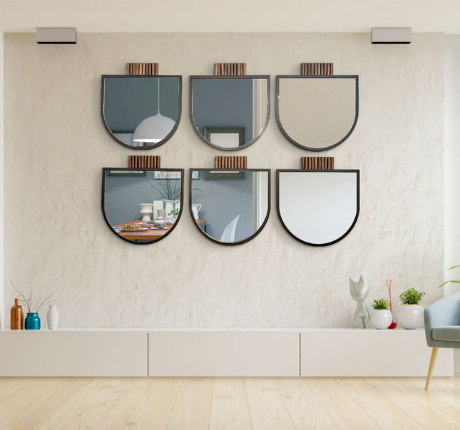 SET ESPEJOS PALETA 6 PZAS PAROTA SÓLIDA