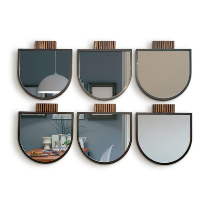 SET ESPEJOS PALETA 6 PZAS PAROTA SÓLIDA