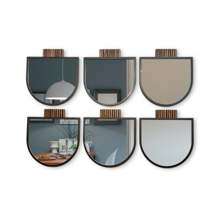 SET ESPEJOS PALETA 6 PZAS PAROTA SÓLIDA