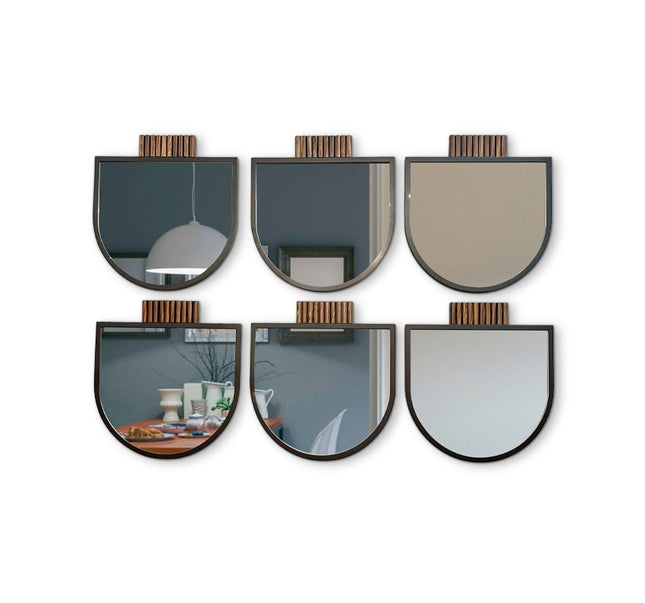 SET ESPEJOS PALETA 6 PZAS PAROTA SÓLIDA