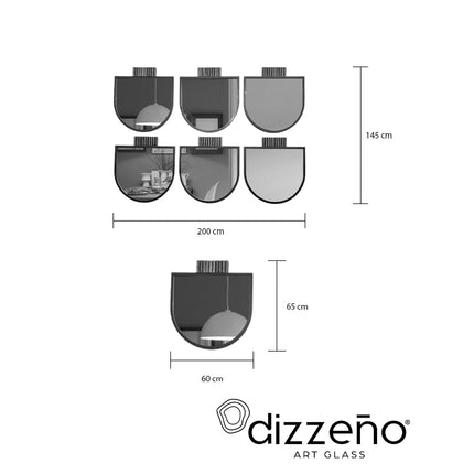 SET ESPEJOS PALETA 6 PZAS PAROTA SÓLIDA