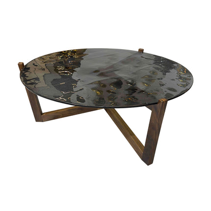 SET MESA DE CENTRO DE PAROTA "PAULA GDE" TERMOFORMADA NEGRO HUMO