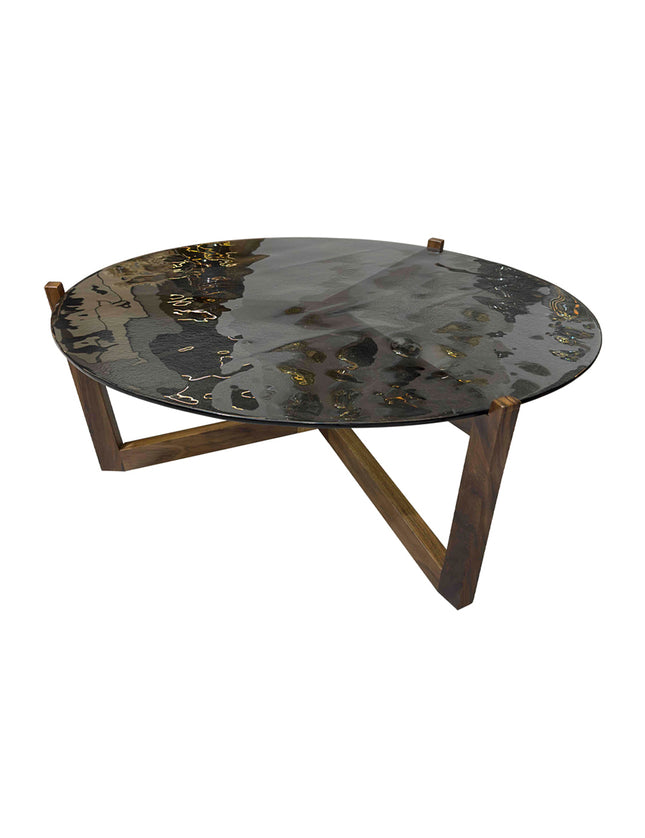 SET MESA DE CENTRO DE PAROTA "PAULA GDE" TERMOFORMADA NEGRO HUMO