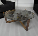 SET MESA DE CENTRO DE PAROTA "PAULA GDE" TERMOFORMADA NEGRO HUMO