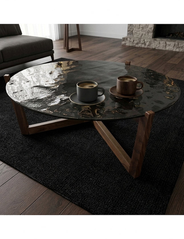 SET MESA DE CENTRO DE PAROTA "PAULA GDE" TERMOFORMADA NEGRO HUMO