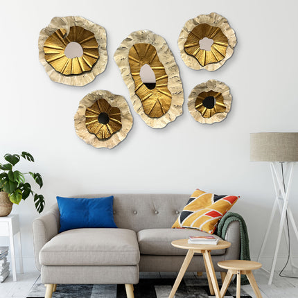 SET ESPEJOS PERLA LAMAN 5 PZAS