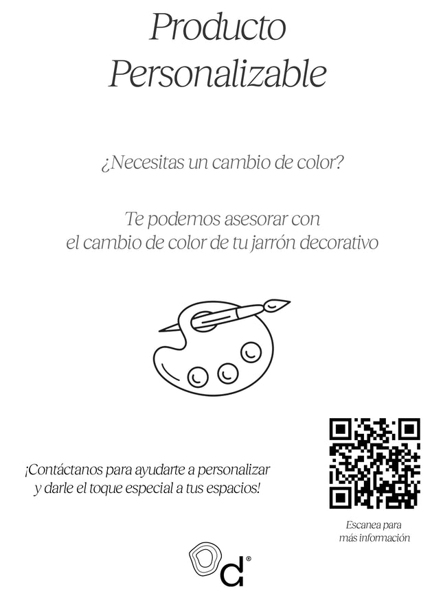 JARRÓN GOTA CH TEJIDO BEIGE
