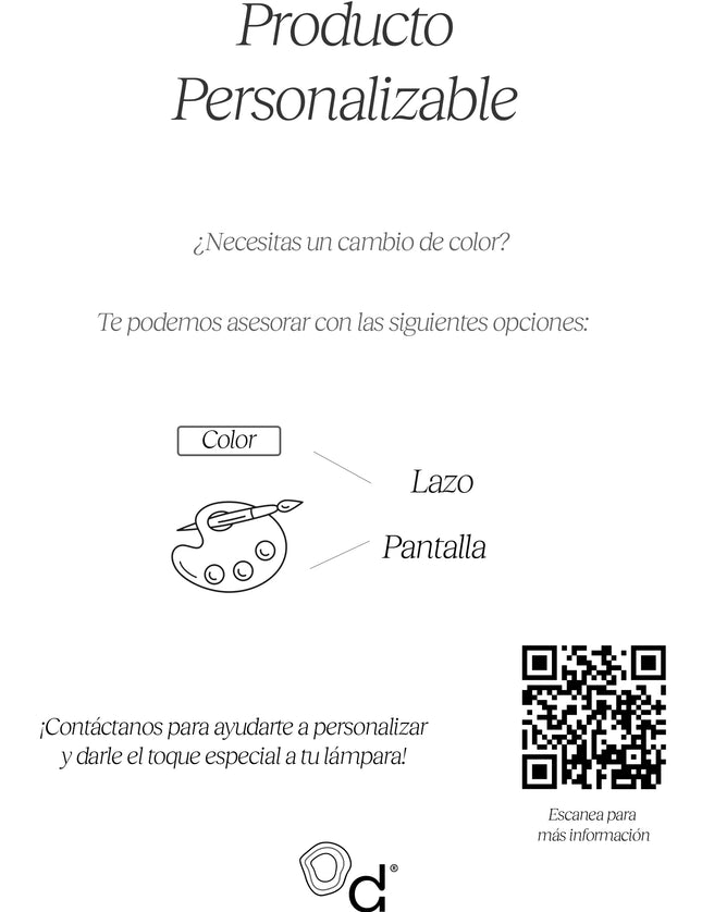 LÁMPARA GOTA CH TRASLÚCIDA CON TEJIDO BEIGE