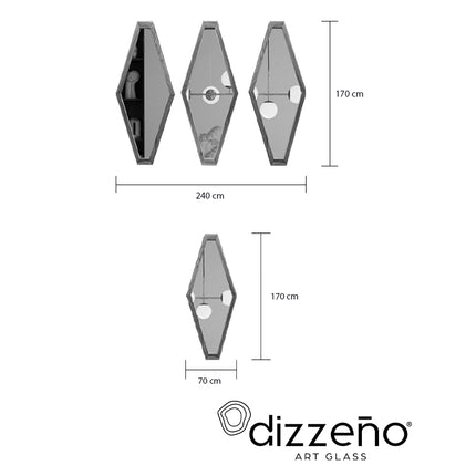 SET ESPEJOS PÍA GRANDE 3 PZAS PAROTA SÓLIDA