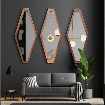 SET ESPEJOS PÍA GRANDE 3 PZAS PAROTA SÓLIDA