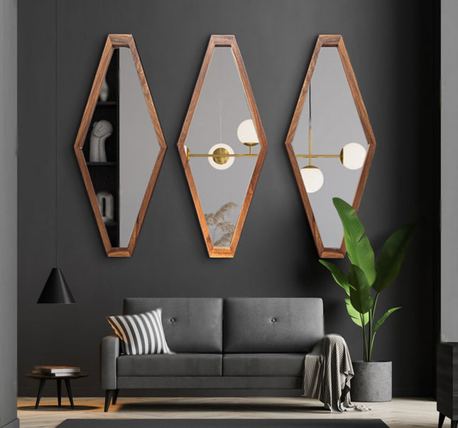 SET ESPEJOS PÍA GRANDE 3 PZAS PAROTA SÓLIDA