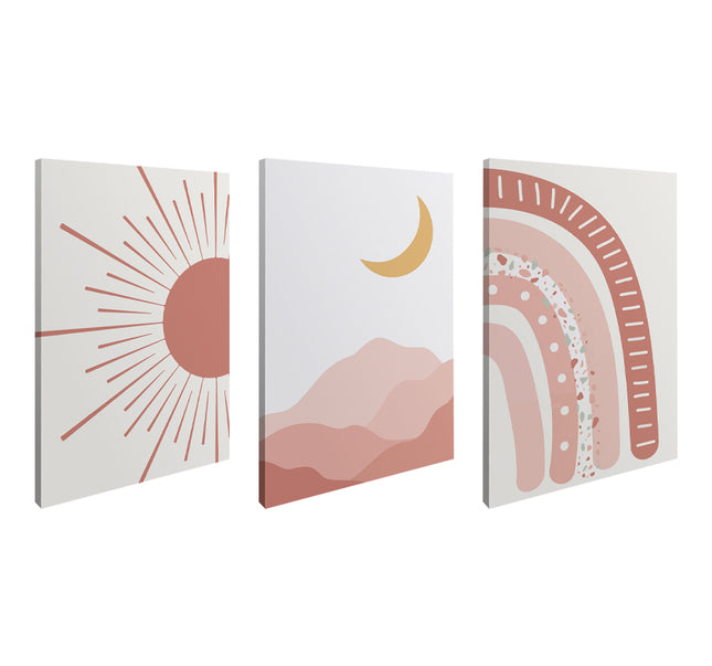 SET DE CUADROS PINK TIME 3 PZAS