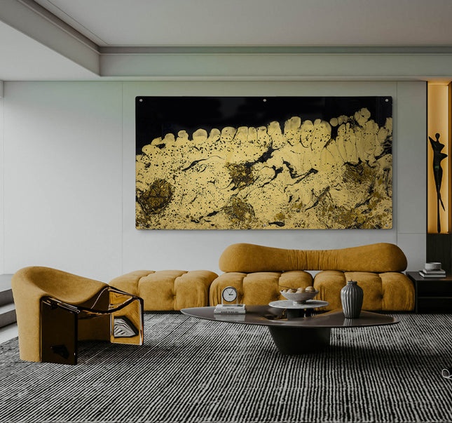 PLACA NOCHE DORADA MITAD