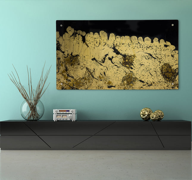 PLACA NOCHE DORADA MITAD