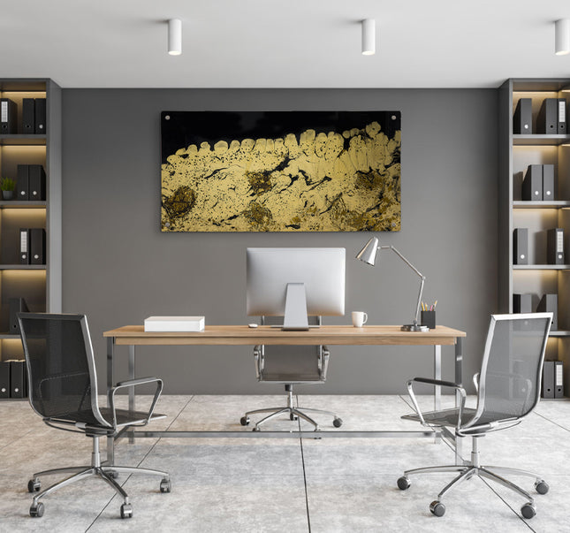 PLACA NOCHE DORADA MITAD