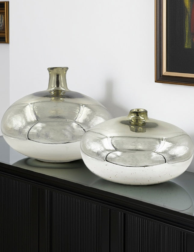 SET JARRONES PIEDRA LUNAR JUMBO 2 PZAS