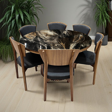 COMEDOR POLETTE 140 CM CON 6 SILLAS KUVER