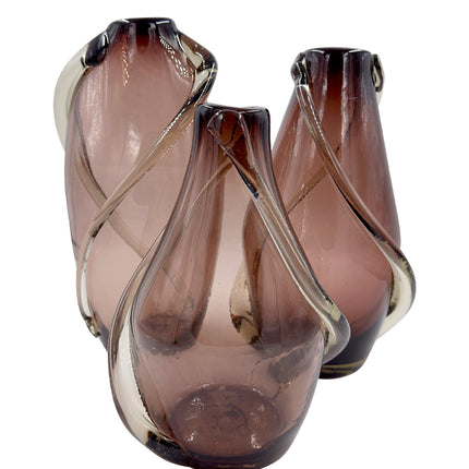 SET JARRONES PROVENZA AMATISTA TRASLÚCIDO 3 PZAS