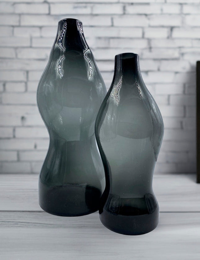 JGO JARRÓN QUINQUE NEGRO HUMO 2 PZAS