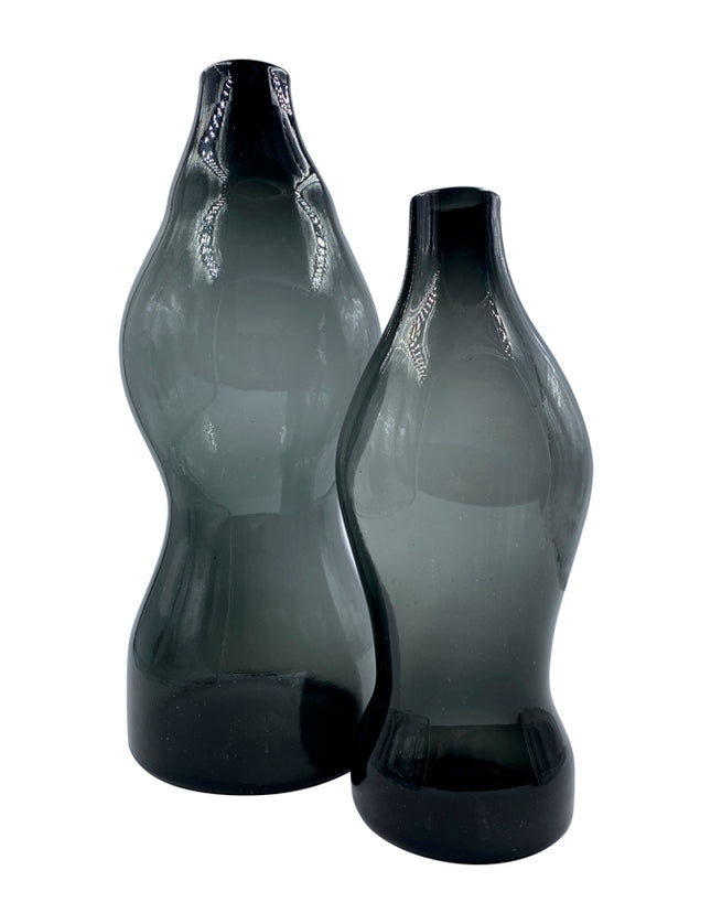 JGO JARRÓN QUINQUE NEGRO HUMO 2 PZAS