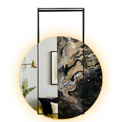 ESPEJO DIÁMETRO RAFAELO 1.20 M ARK NOCHE DORADA + ESPEJO