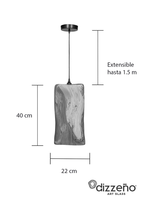 LÁMPARA RECTANGULAR COLGANTE ARK CHOCOLATE