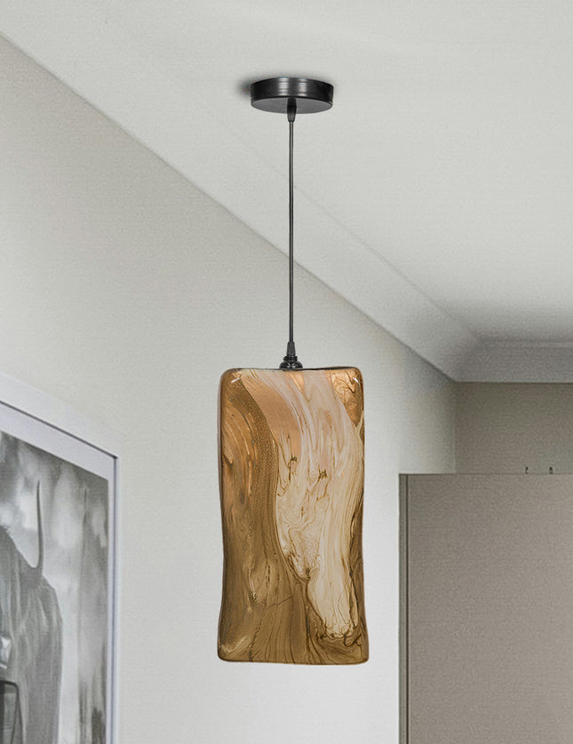 LÁMPARA RECTANGULAR COLGANTE ARK CHOCOLATE