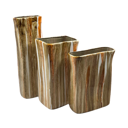 SET JARRONES RECTANGULAR 3 PZAS