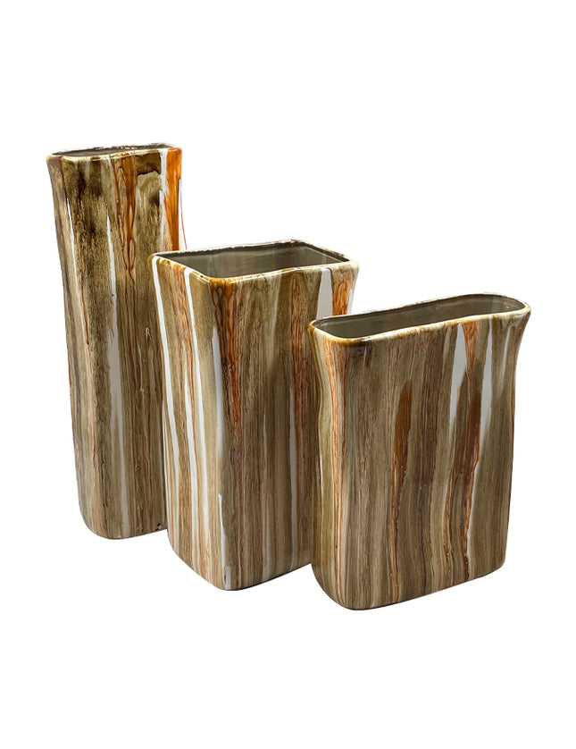 SET JARRONES RECTANGULAR 3 PZAS