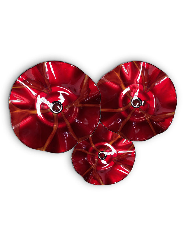 JGO PLATÓN ONDULADO ROJO FLOR