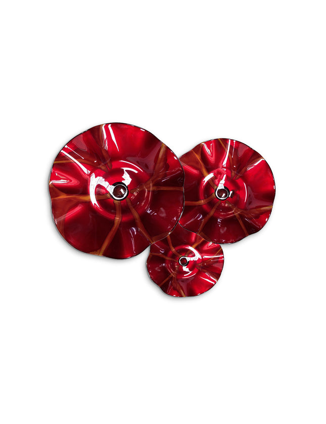 JGO PLATÓN ONDULADO ROJO FLOR