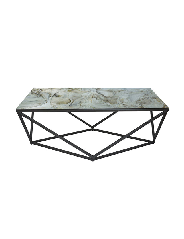 MESA DE CENTRO DE METAL "ROMBO"