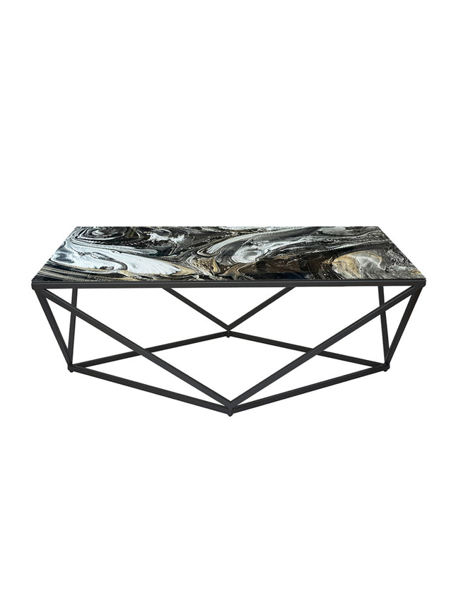 MESA DE CENTRO DE METAL "ROMBO"