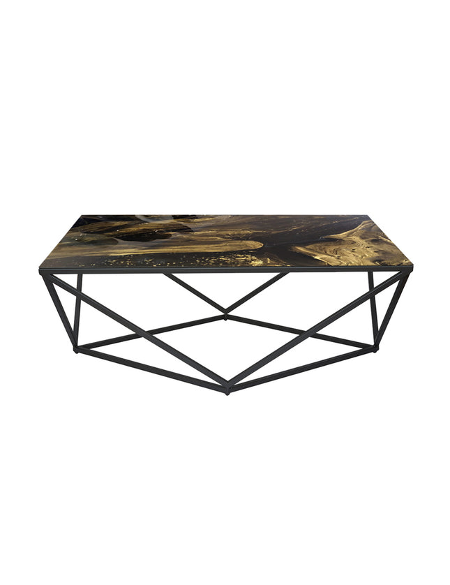 MESA DE CENTRO DE METAL "ROMBO"