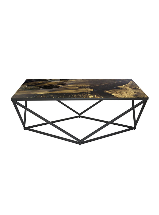 MESA DE CENTRO DE METAL "ROMBO"