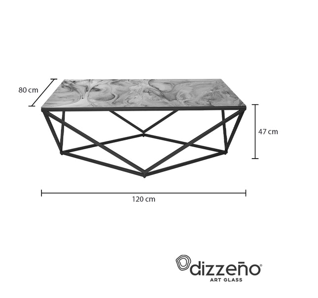 MESA DE CENTRO DE METAL "ROMBO"