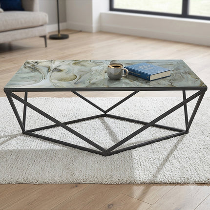MESA DE CENTRO DE METAL "ROMBO"