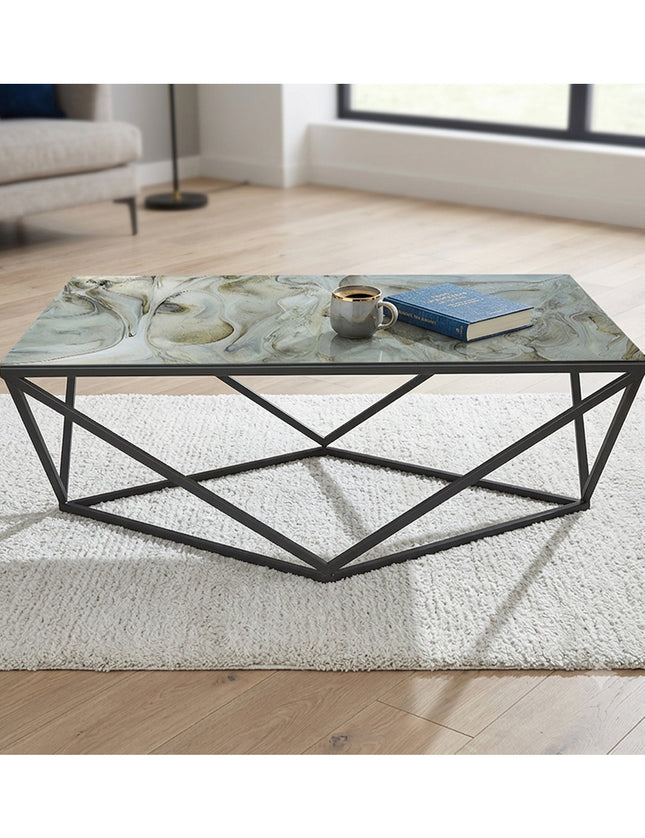 MESA DE CENTRO DE METAL "ROMBO"