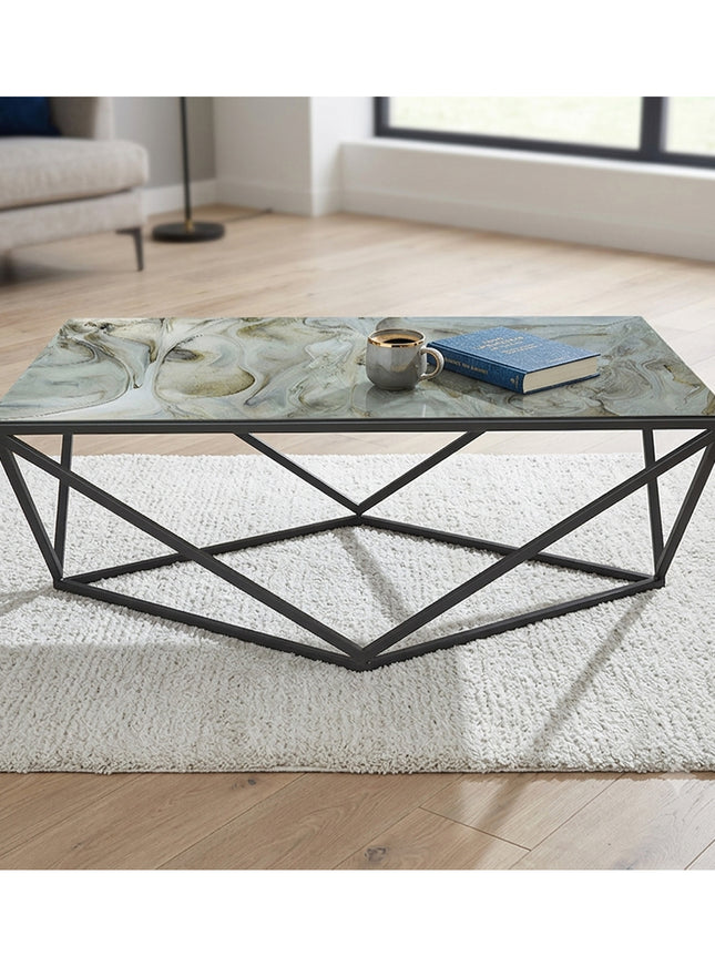 MESA DE CENTRO DE METAL "ROMBO"