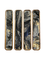 SET MARCOS ROMINA 4 PZAS ARK NOCHE PLATEADA CON ORO